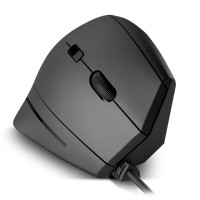 KLIPX KROWN ERGO VERTICAL 6-BUTTON MOUSE - BLACK